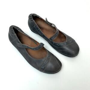 Women's Taos Grace Gray Leather Mary Jane Shoe - Size EU41; US10-10.5